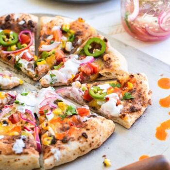 Mexican verdure pizza