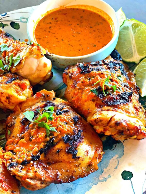 Grilled chicken with peri peri sauce