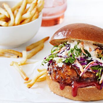 BBQ smoked chicken burger