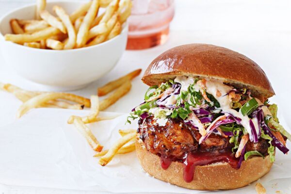 BBQ smoked chicken burger